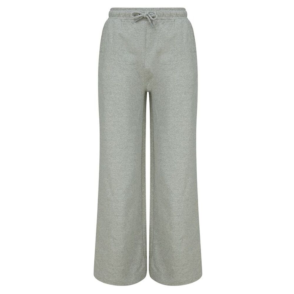 Skinni Fit Womens/Ladies Sustainable Wide Leg Sweatpants / Heather Grey